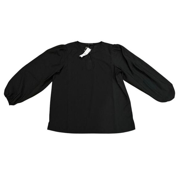 JCrew Puff-sleeve satin-back crepe top - Picture 2 of 5